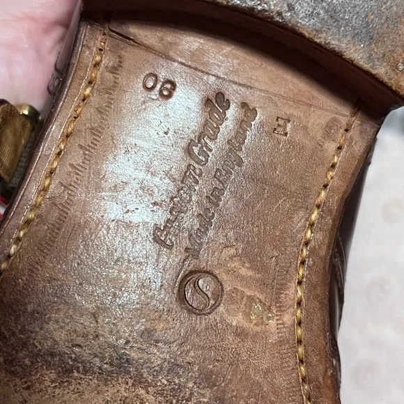 Church's Dark Brown Leather Oxfords with Buckle - Picture 8 of 8